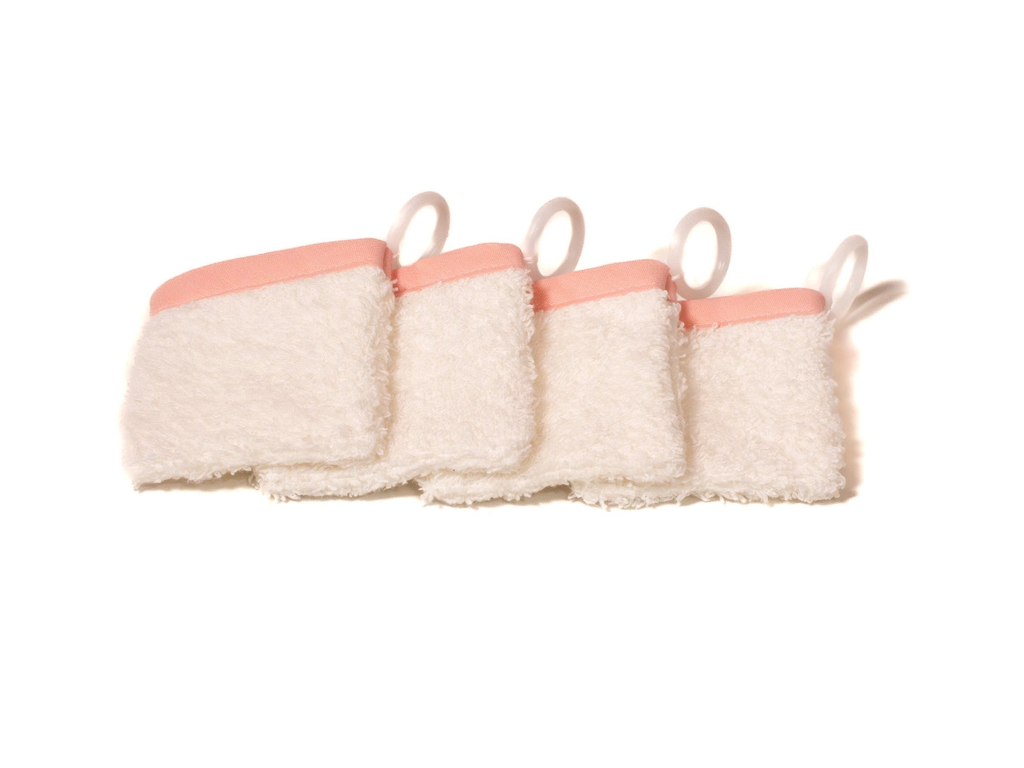 Pack (4) guantes de mano con anilla ROSA PASTEL (bies)