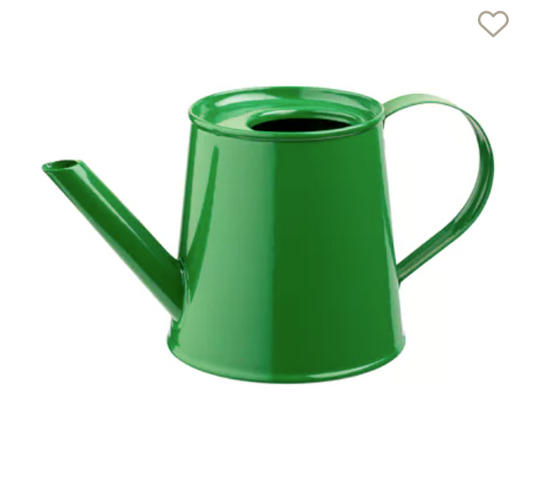 Regadera metal pequeña, verde