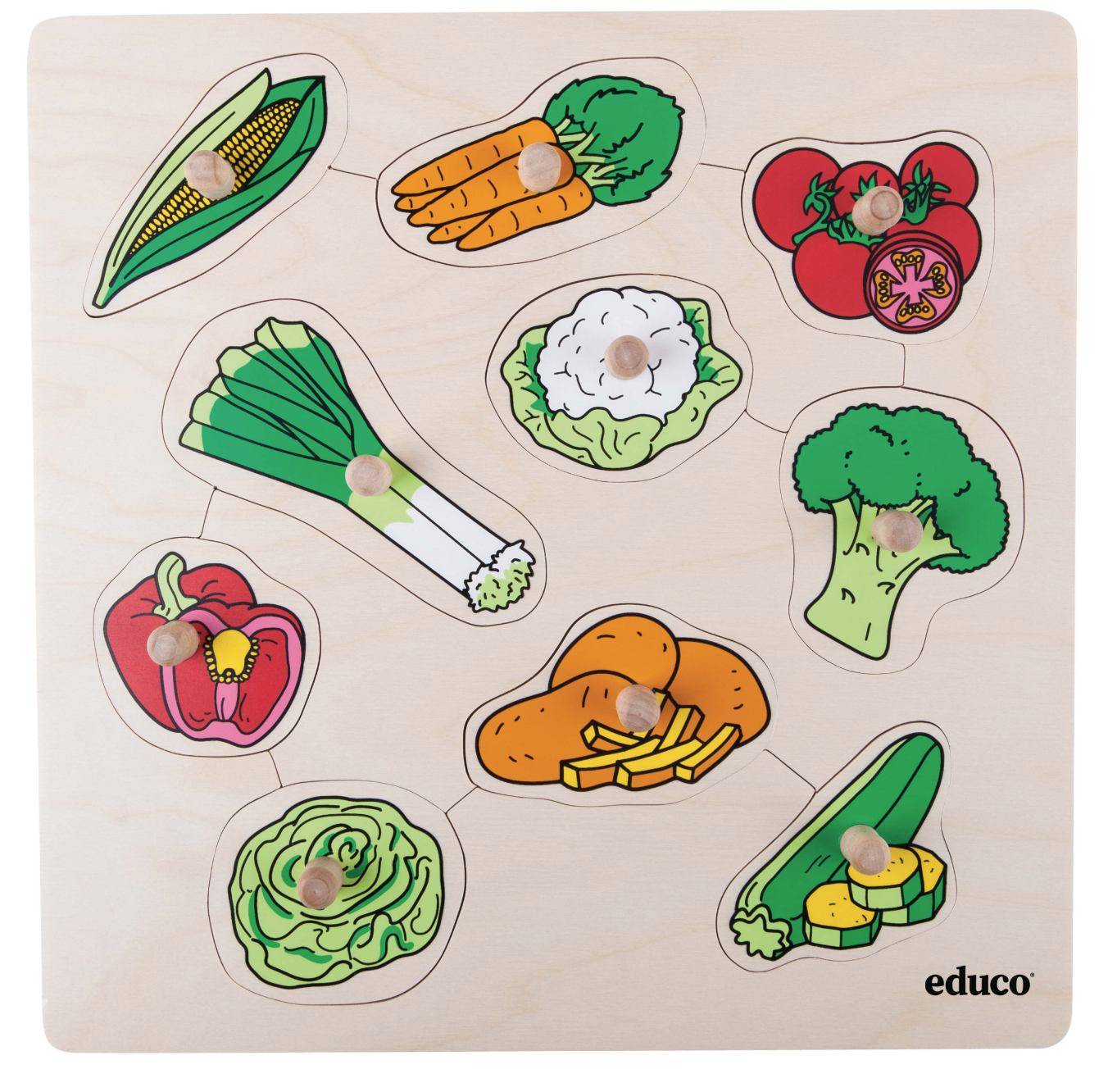 Encajes Verduras, 10 piezas