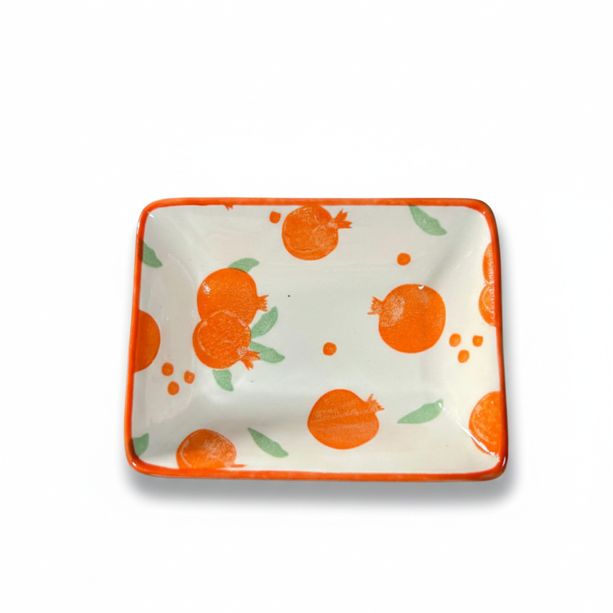 Fuente rectangular naranjas
