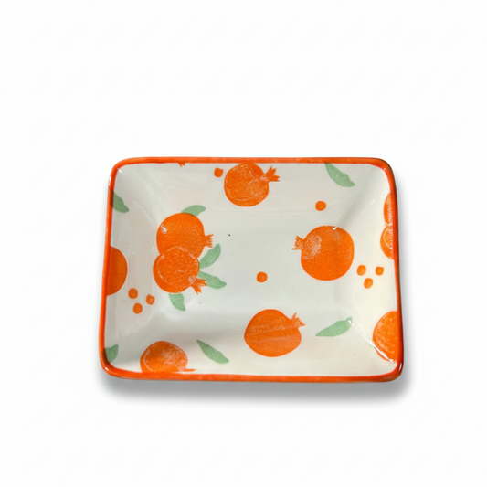 Fuente rectangular naranjas