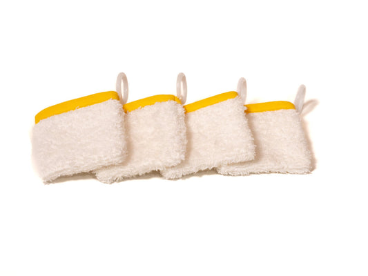 Pack (4) guantes de mano con anilla AMARILLO