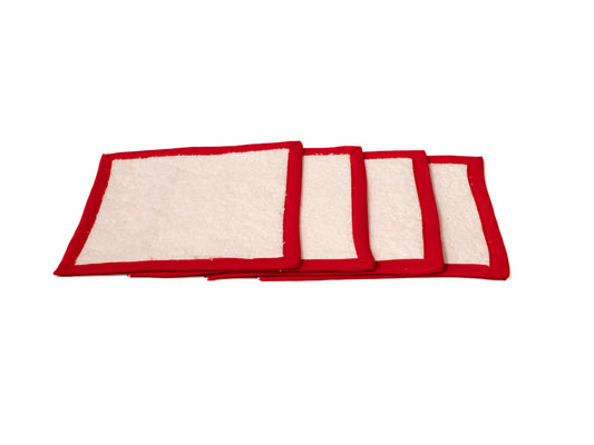 Pack (4) toalla sin anilla ROJO