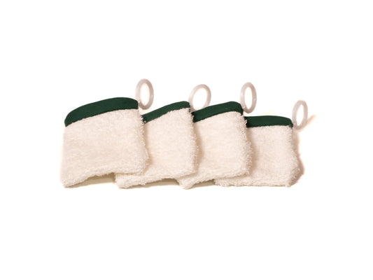 Pack (4) guantes de mano con anilla VERDE OSCURO