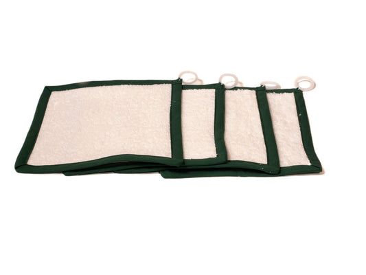 Pack (4) toalla con anilla VERDE OSCURO