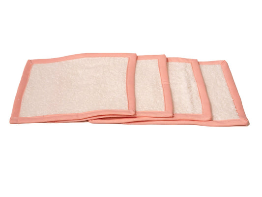Pack (4) toalla sin anilla ROSA PASTEL (bies)