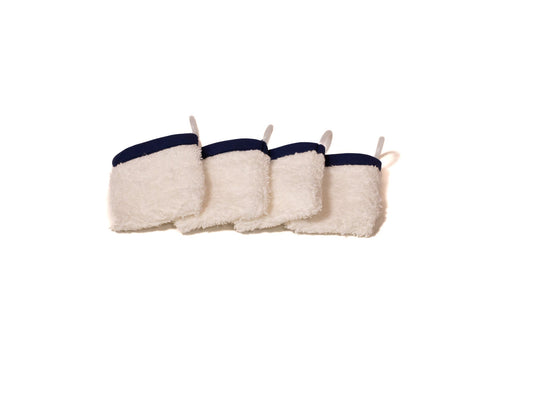 Pack (4) guantes de mano con anilla AZUL MARINO